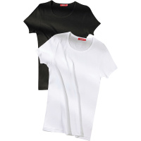 莫代尔 2件装男士圆领打底短袖纯色纯棉T恤打底