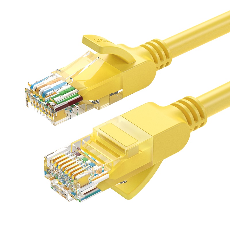 晶华 高速超五类纯铜网络跳线 黄色 自带水晶头 路由器网线 室内外网线 1条装