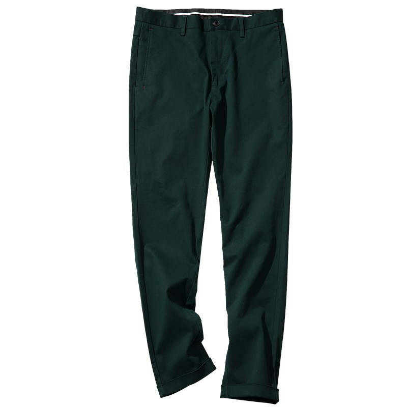 千纸鹤男士休闲裤子2018秋季青年薄款纯色潮流直筒长裤男棉70017