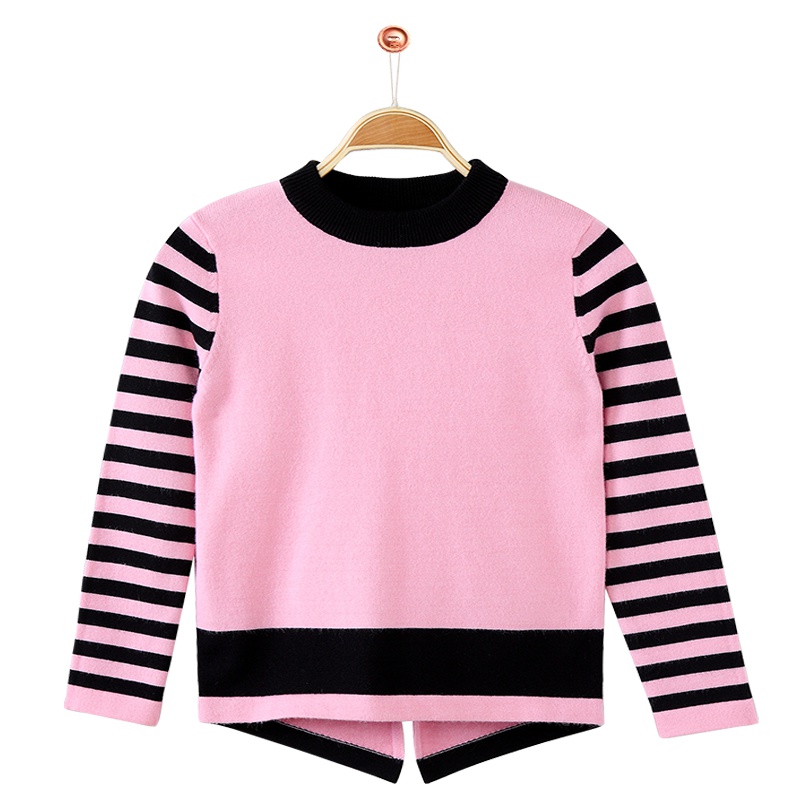 铅笔俱乐部童装2019秋装新款女童毛衣中大童长袖毛衫儿童打底毛衣