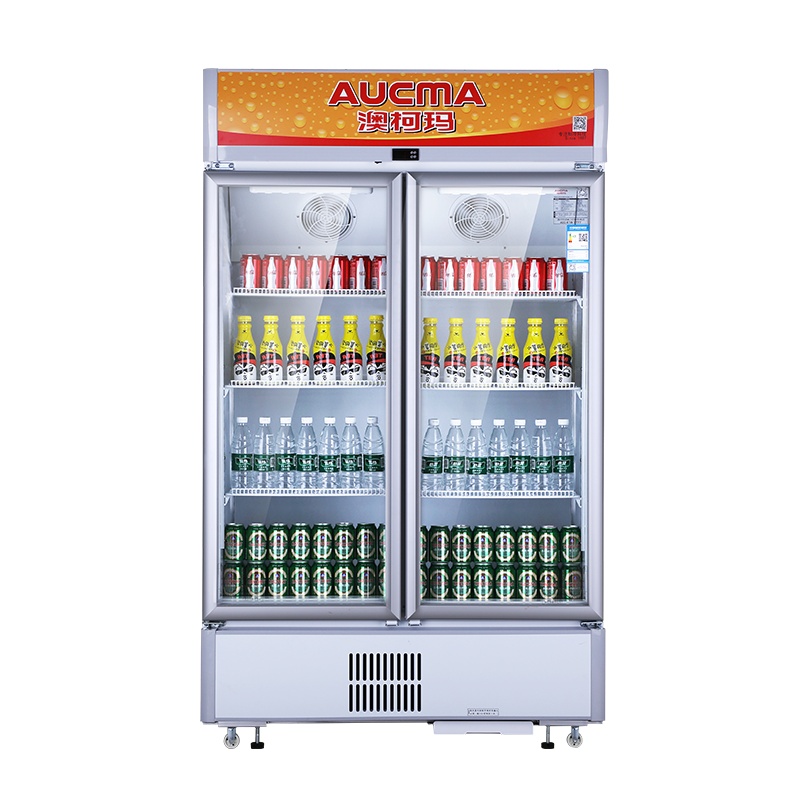 澳柯玛(AUCMA) 展示柜SC-597NE 597升商用双门冷藏展示柜两门大型保鲜冰柜立式大容量冰箱冷柜饮料啤酒柜