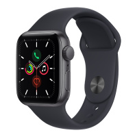MKQ63CH/A Apple Watch SE 44毫米 GPS版 深空灰色铝金属表壳午夜色运动型表带
