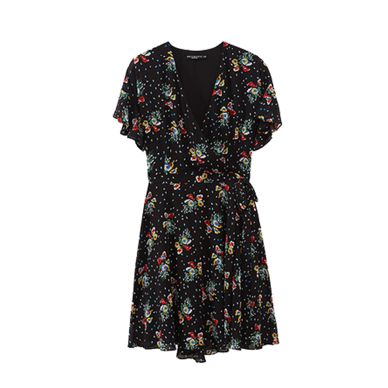 美特斯邦威连衣裙女夏装新款小清新碎花舒适雪纺连衣裙