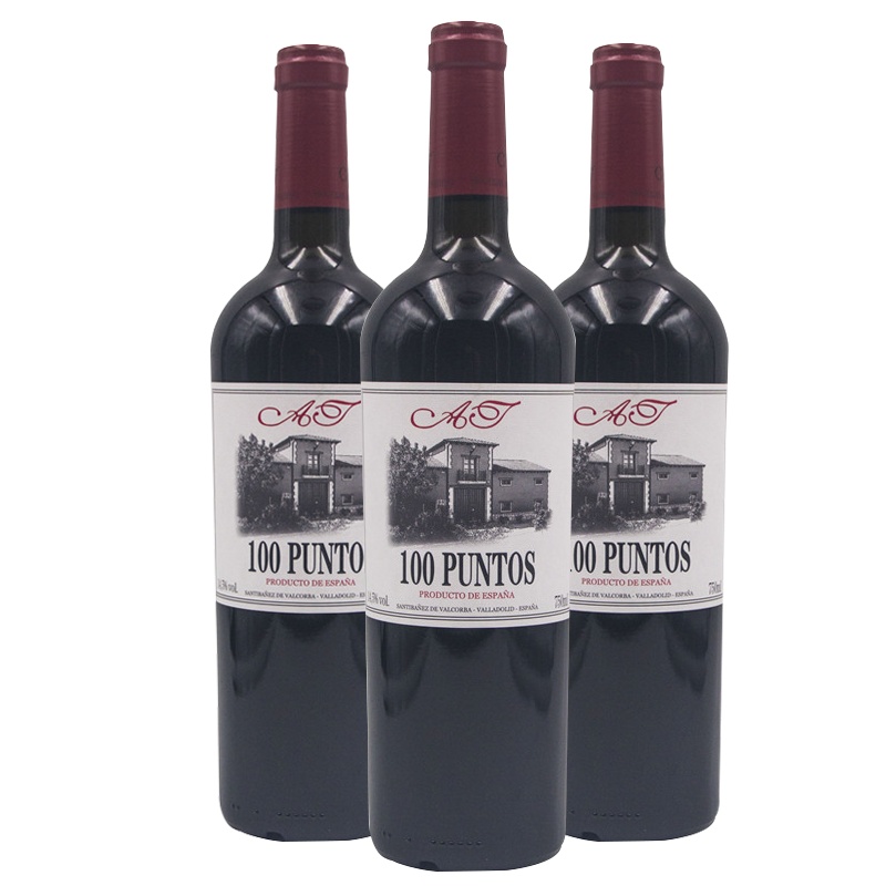 西班牙原装原瓶进口100 PUNTOS干红葡萄酒 100分陈酿干红红酒750ml 西班牙中高端红酒