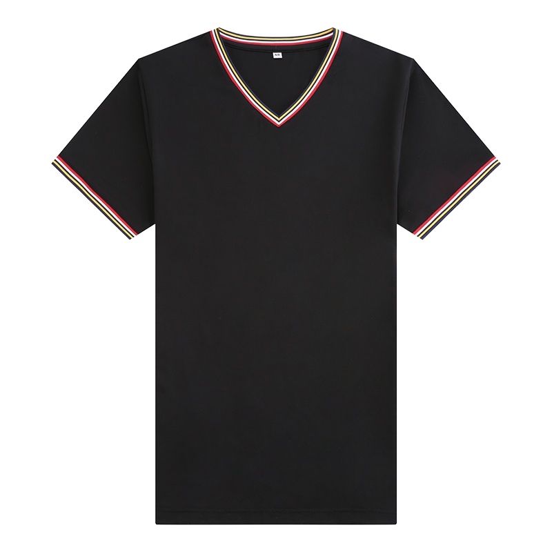 袋鼠(DAISHU)男装V领纯色短袖T恤