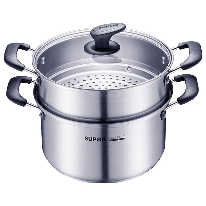 苏泊尔(SUPOR)蒸滋味汤蒸多用锅 304不锈钢加厚小蒸锅电磁炉燃气通用 EZ22SS03