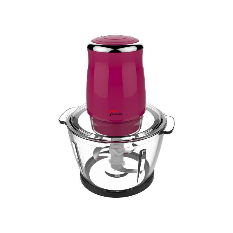 FINETEK 绞肉机多功能家用小型 电动碎肉料理搅拌机 蒜蓉机 婴儿辅食机3-5人塑料按键式玻璃杯体