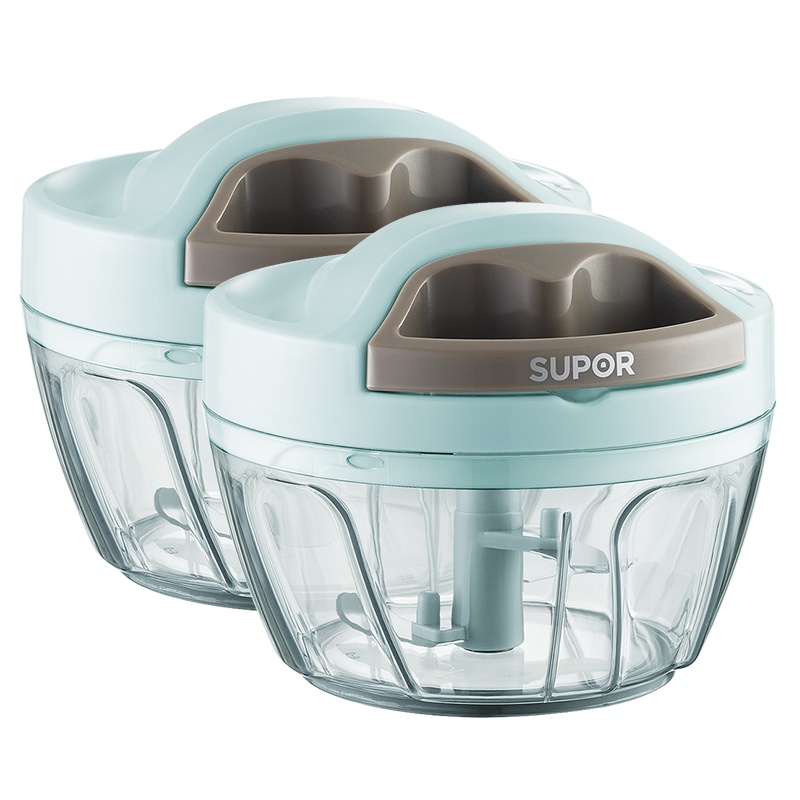 苏泊尔(SUPOR)蒜泥器手动压蒜捣蒜泥神器打蒜蓉大蒜搅碎机切绞拉蒜末家用组合KG40AB10+KG40AB10