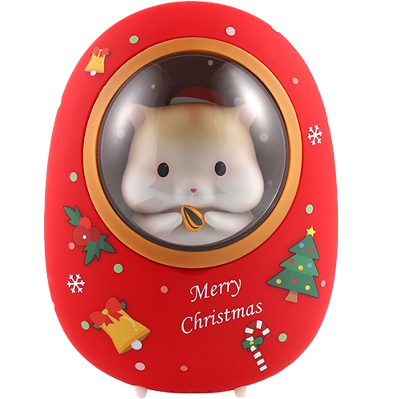 黄油猫 太空舱暖手宝充电宝二合一 迷你可爱便携 圣诞款 多功能充电器