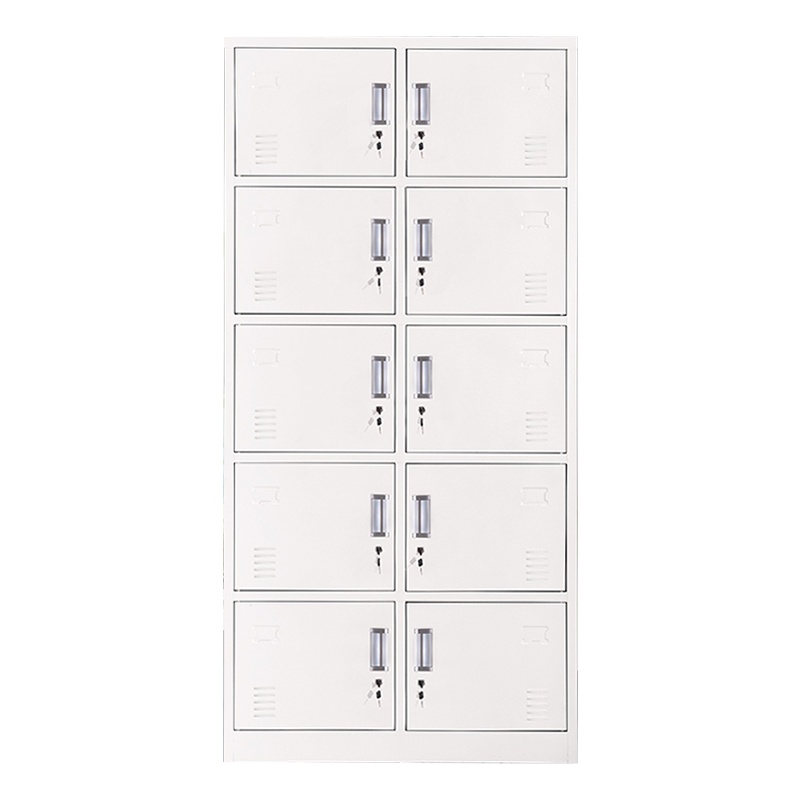 铭威盾钢制办公文件柜铁皮柜矮柜资料密码带锁凭证档案员工储物更衣柜子十门更衣柜