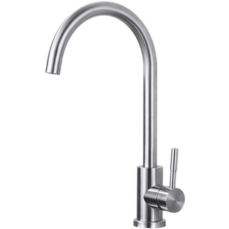 蓝藤卫浴厨房水龙头冷热304不锈钢单孔家用洗菜盆水槽万向可旋转