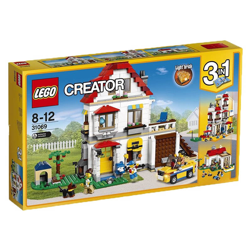 乐高(LEGO)Creator 创意百变 家庭别墅 31069 8-12岁 728颗 儿童拼装积木玩具塑料 200块以上