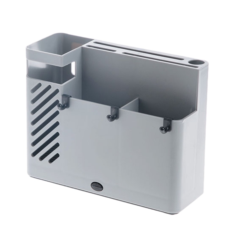 家用多功能筷子架筷子收纳盒刀架置物架筷子筒筷笼厨房免打孔筷架 敬平 灰色